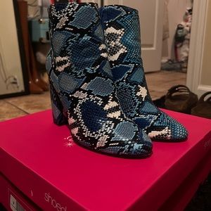 blue multi booties